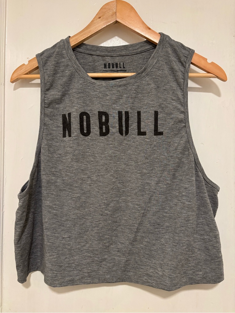 NOBULL Gray Muscle Tee Cropped Workout Tank